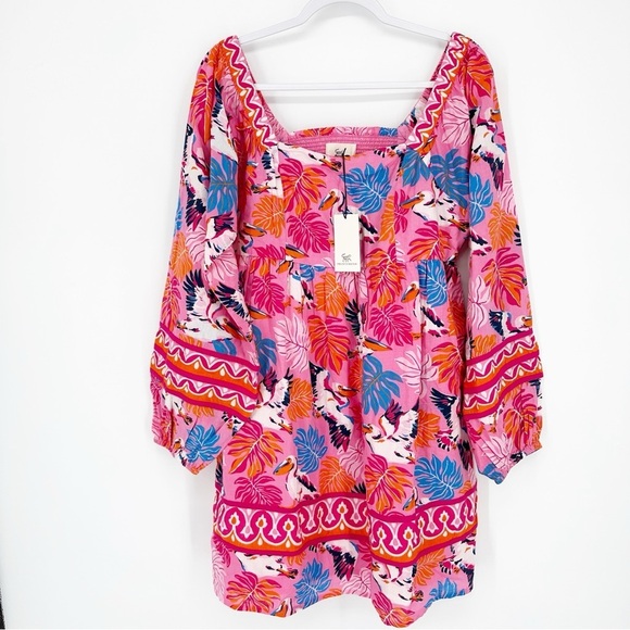 NWT Printfresh Maria Dress in Pelican Palms Print - Picture 7 of 7